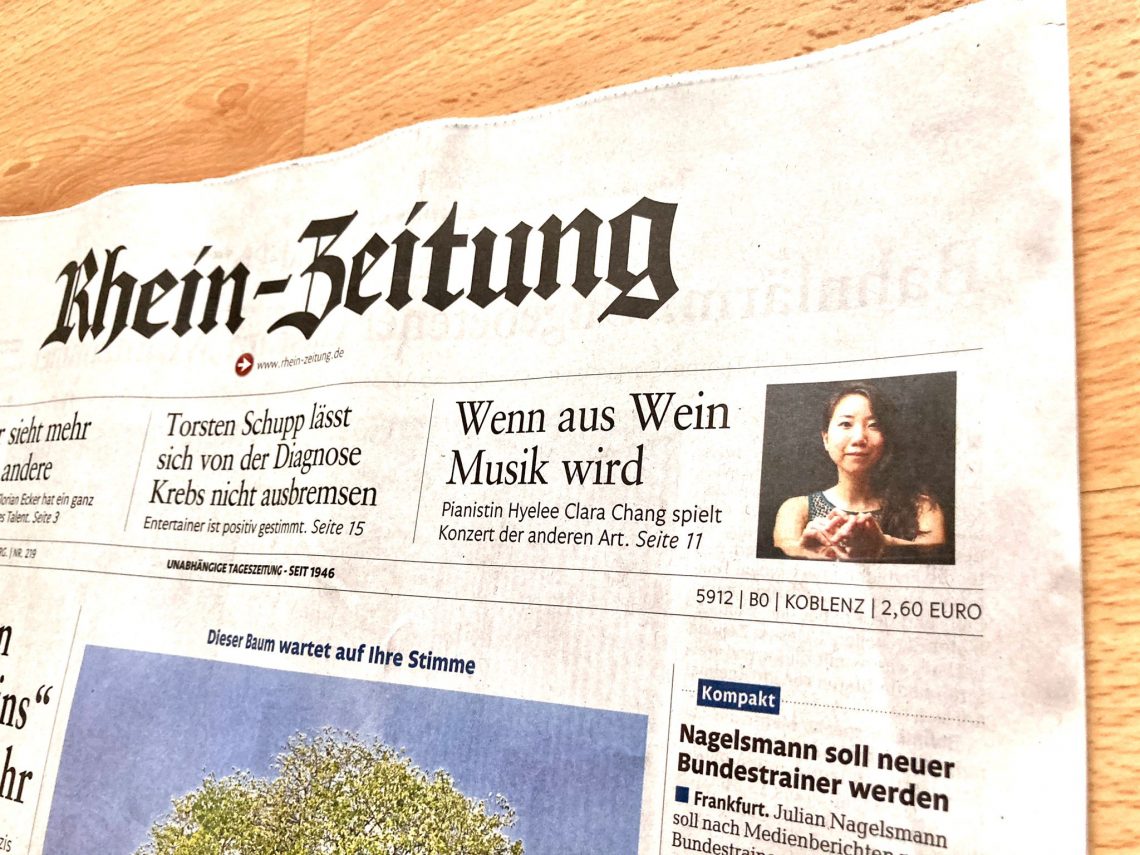 Rhein-Zeitung titelseite